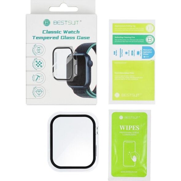 Bestsuit Futerał ochronny ze szkłem Bestsuit Flexible do Apple Watch series 7/8/9-41mm - transparentny 13844060 5903396198021