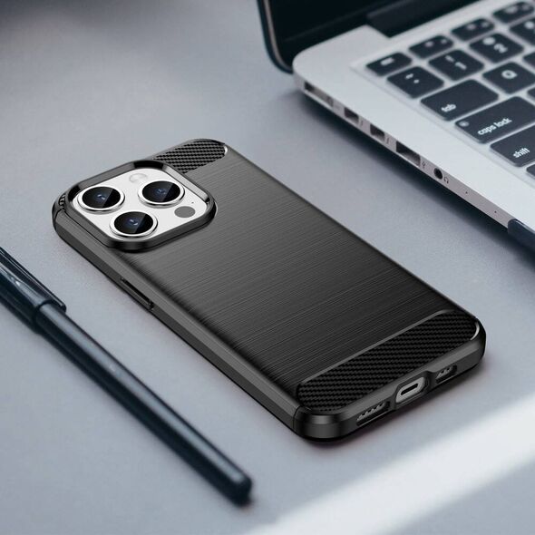 OEM Futerał CARBON do IPHONE 15 Pro Max czarny 13844302 5903396212017