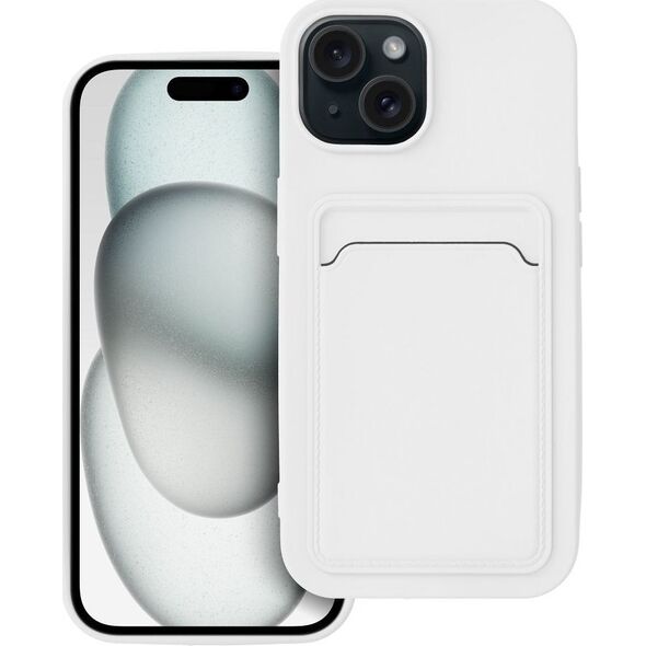 OEM Futerał CARD CASE do IPHONE 15 biały 13844527 5903396217333
