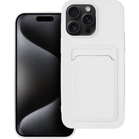 OEM Futerał CARD CASE do IPHONE 15 Pro Max biały 13844537 5903396217357