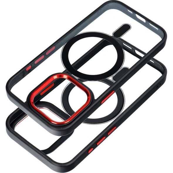 OEM Futerał COLOR EDGE MAG COVER kompatybilny z MagSafe do IPHONE 15 Pro czarno czerwony 13844640 5903396221514