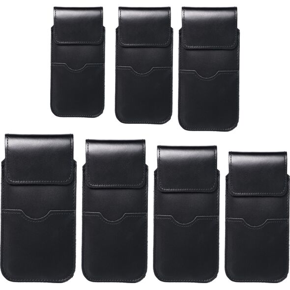 OEM Skórzana uniwersalna wsuwka z klapką - ROYAL / czarny - Rozmiar 2XL - IPHONE 6 PLUS / SAMSUNG A52 / XIAOMI REDMI NOTE 10 13844702 5903396223884