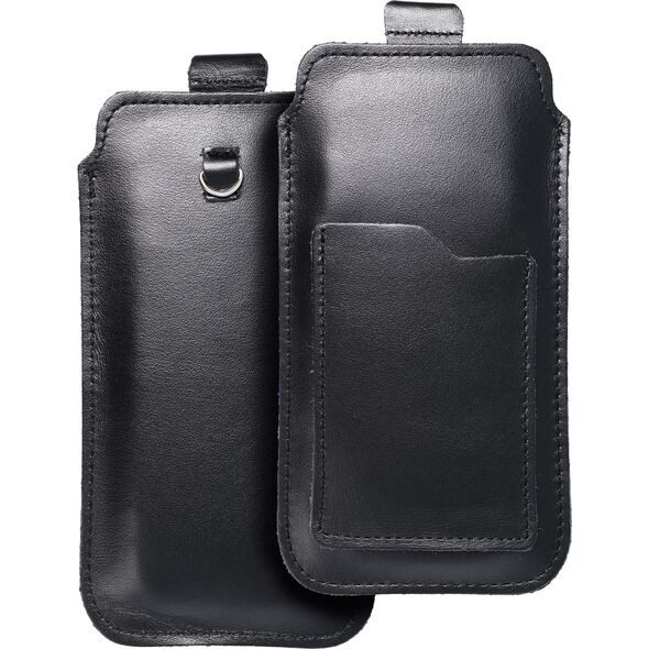 OEM Skórzana uniwersalna wsuwka z pull-up - ROYAL / czarny - Rozmiar XL - IPHONE 11 / 12 / 13 / SAMSUNG S7 EDGE 13844707 5903396223990