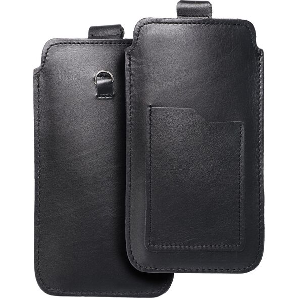 OEM Skórzana uniwersalna wsuwka z pull-up - ROYAL / czarny - Rozmiar 2XL - IPHONE 6 PLUS / SAMSUNG A52 / XIAOMI REDMI NOTE 10 13844711 5903396224003