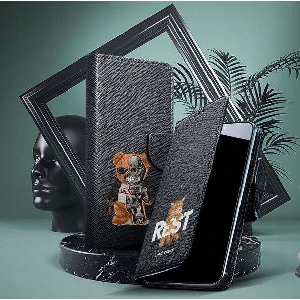 OEM Kabura FANCY Book do MOTOROLA MOTO G14 czarny 13844790 5903396226489