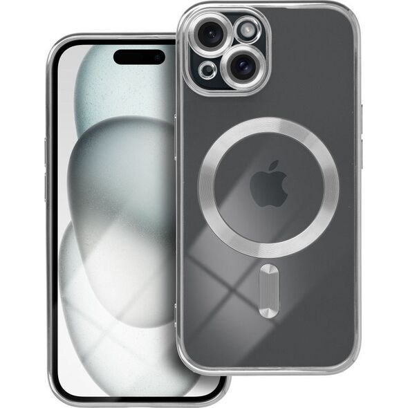OEM Futerał ELECTRO MAG COVER kompatybilny z MagSafe do IPHONE 15 srebrny 13844826 5903396226953