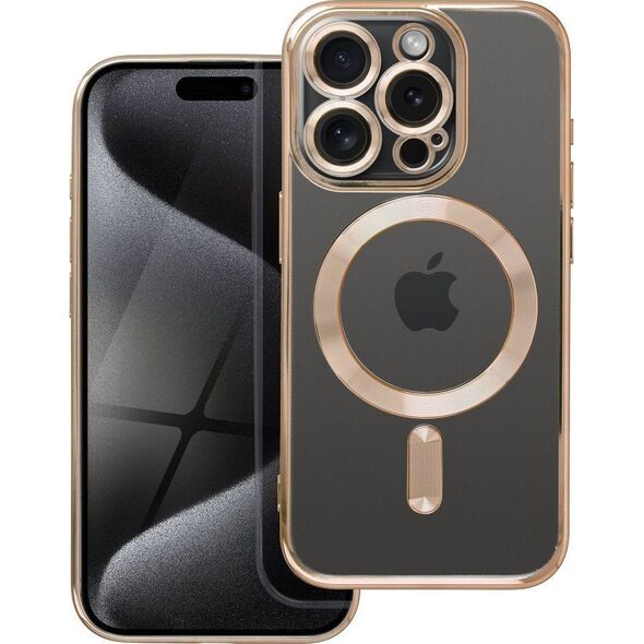 OEM Futerał ELECTRO MAG COVER kompatybilny z MagSafe do IPHONE 15 Pro złoty 13844886 5903396228155