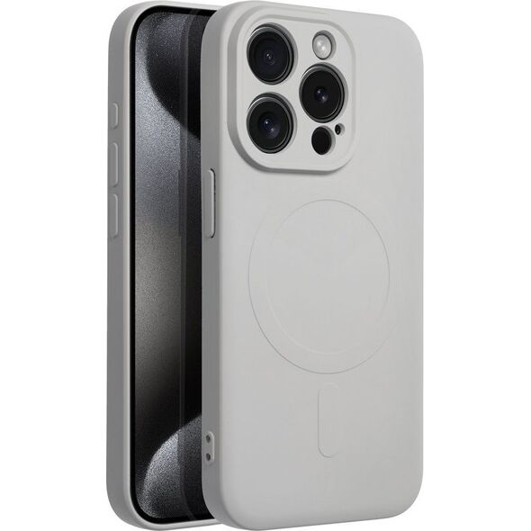 OEM Futerał SILICONE MAG COVER kompatybilny z MagSafe do IPHONE 15 Pro tytanowy 13844920 5903396228919