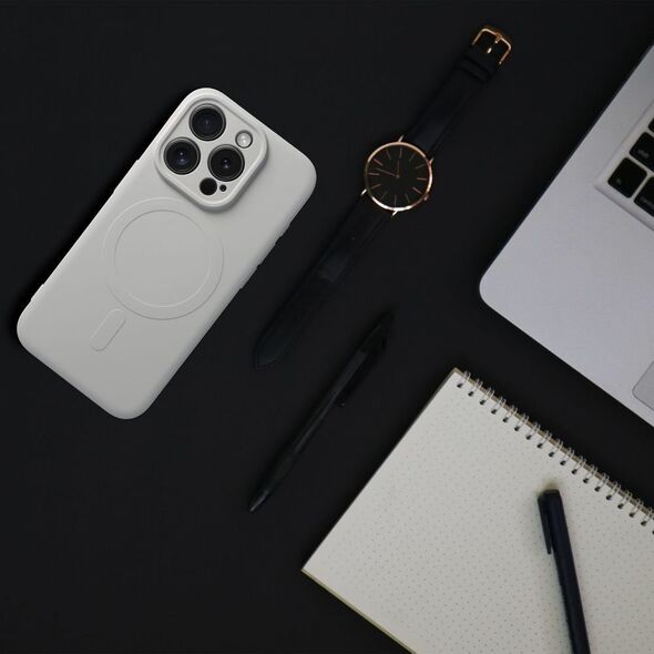 OEM Futerał SILICONE MAG COVER kompatybilny z MagSafe do IPHONE 15 Pro tytanowy 13844920 5903396228919