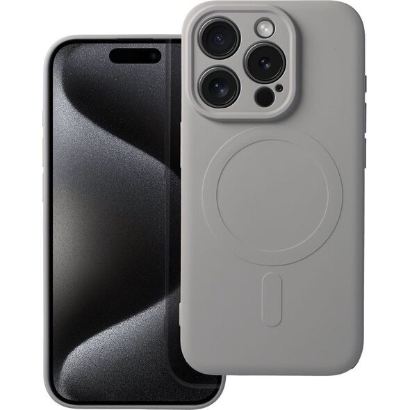 OEM Futerał SILICONE MAG COVER kompatybilny z MagSafe do IPHONE 15 Pro tytanowy szary 13844921 5903396228933