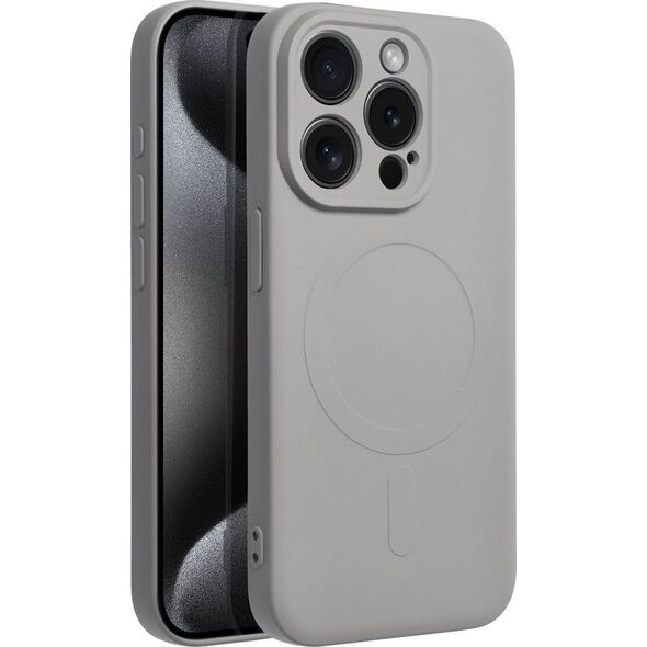 OEM Futerał SILICONE MAG COVER kompatybilny z MagSafe do IPHONE 15 Pro tytanowy szary 13844921 5903396228933