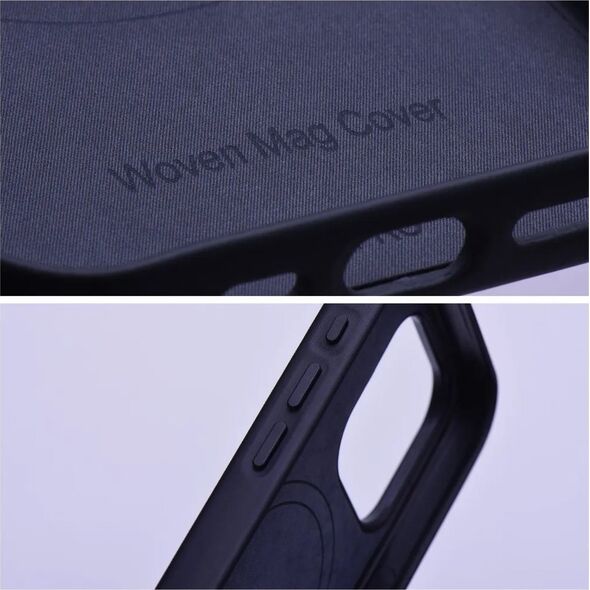 OEM Futerał WOVEN MAG COVER kompatybilny z MagSafe do IPHONE 14 Plus czarny 13845609 5903396257957