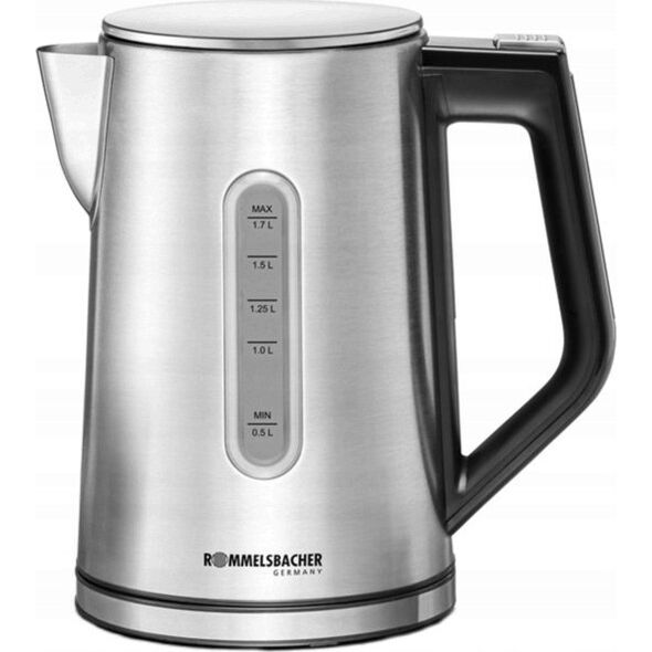Czajnik Rommelsbacher Rommelsbacher Sunny WK 3000 kettle (stainless steel/black, 3,000 watts, 1.7 liters) 13848692 4001797881007