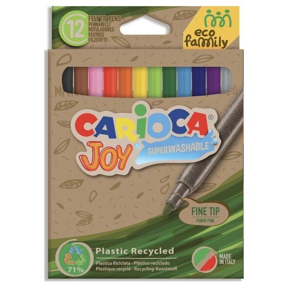 Carioca Flamastry Carioca Joy EcoFamily 12 kolorów 13860683 8003511431006