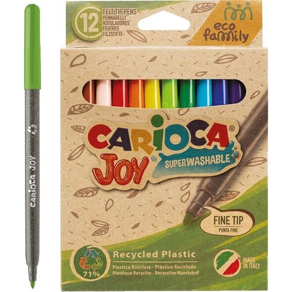 Carioca Flamastry Carioca Joy EcoFamily 12 kolorów 13860683 8003511431006