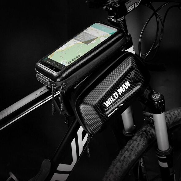 WildMan WILDMAN sakwa rowerowa na ramę na zamek  ES6 1L ( 4" - 7" ) czarna 13861752 5903396104732