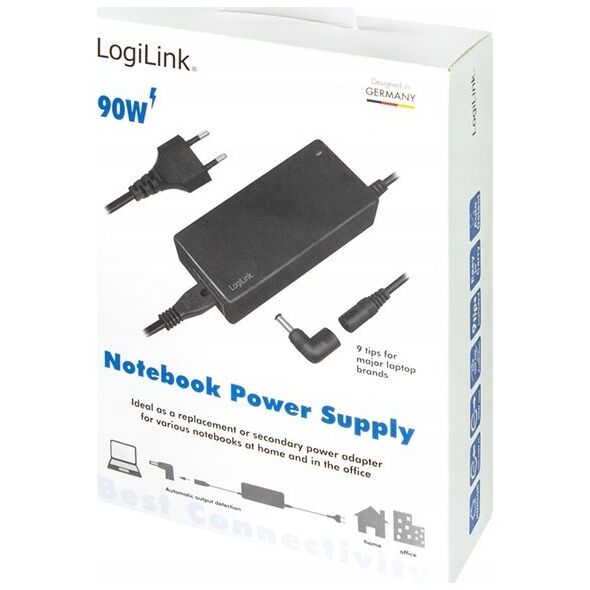 Zasilacz do laptopa LogiLink LogiLink PA0215 adapter zasilający/ inwentor Wewnętrzna 90 W Czarny 13864714 4052792055146