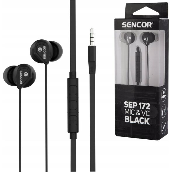 Słuchawki Sencor SEP 172 VCM BLACK 13864756 8590669276110