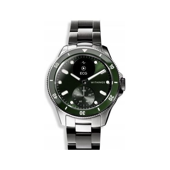 Smartwatch Withings Withings Scanwatch Nova - zegarek z funkcją EKG, pomiarem pulsu, SPO2 i temperatury oraz mierzeniem aktywności fizycznej i snu (42mm, green) 13865630 3700546708749