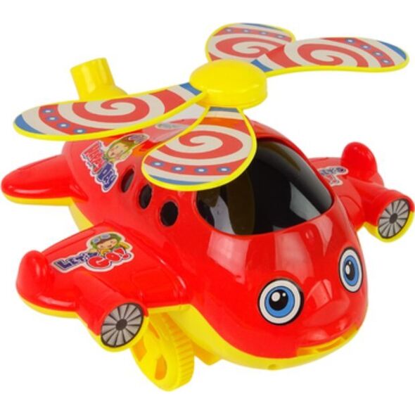 LeanToys Wesoły Samolot Pchacz Kij Dzwonek Czerwony 13870597 5905323212688