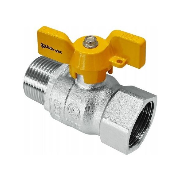 ARKAINSTALACJE Zawór kulowy Arka CG/ZG-WZM15 gazowy W/Z 1/2 Calido Gaz żółty 13872335 5902557275328