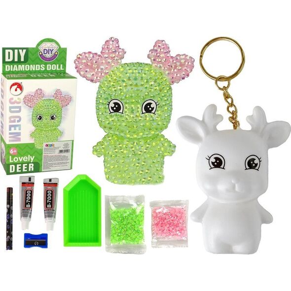 LeanToys Zestaw DIY Diamentowy Renifer DIY Kryształki Brelok 3D Zielony 13874623 5905323212497