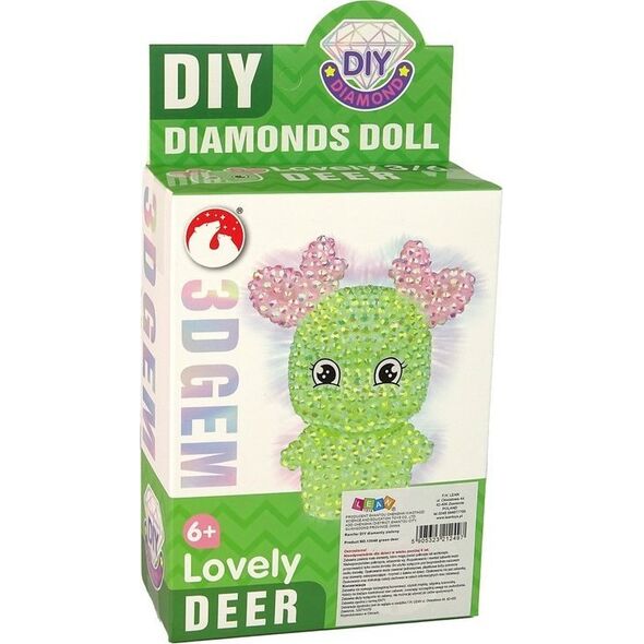 LeanToys Zestaw DIY Diamentowy Renifer DIY Kryształki Brelok 3D Zielony 13874623 5905323212497