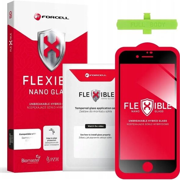 ForCell Forcell Flexible 5D - szkło hybrydowe do iPhone 7/8/SE 2020 czarny 13875914 5903396158001