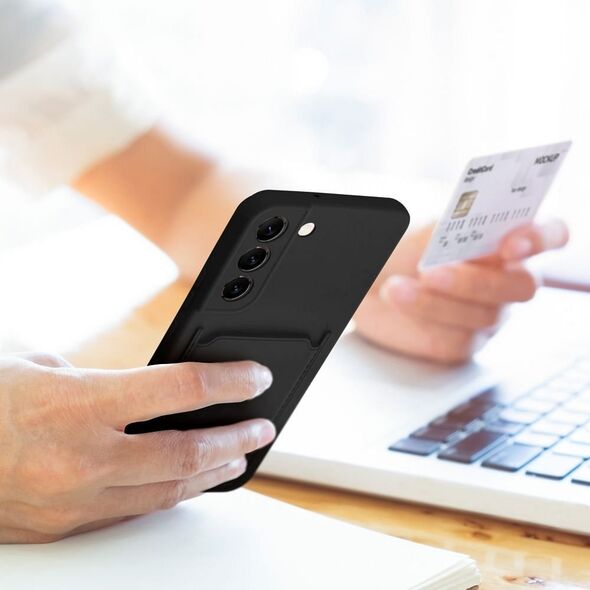 4kom.pl Futerał CARD CASE do SAMSUNG A14 5G / A14 4G czarny 13876100 5903396203275
