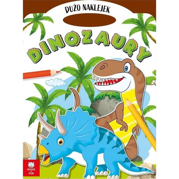 Askato Teczka dinozaury z podwójnymi naklejkami 13876260 9788382495690