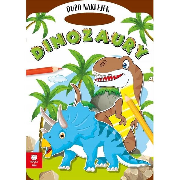 Askato Teczka dinozaury z podwójnymi naklejkami 13876260 9788382495690