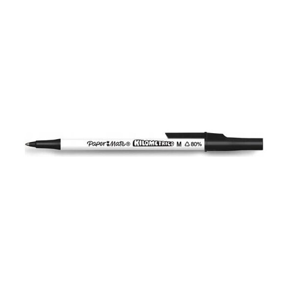 Paper Mate PAPER MATE Kugelschreiber Kilometrico Reycled M schwarz 50er Faltschachtel 13876606 3026981877018