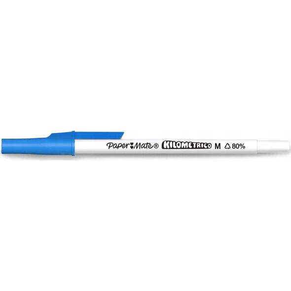 Paper Mate PAPER MATE Kugelschreiber Kilometrico Reycled M Blau 50er Faltschachtel 13876607 3026981877025