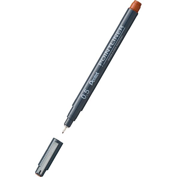 Pentel Cienkopis Pentel PointLiner 0.5mm szary, SZARY 13882120 884851060174