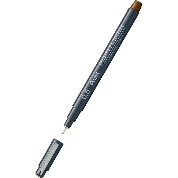 Pentel Cienkopis Pentel PointLiner 0.5mm szary, SZARY 13882120 884851060174