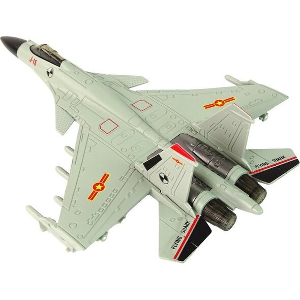 LeanToys Samolot Myśliwski Napęd Frykcyjny 1:72 Szary 13882405 5905515357883