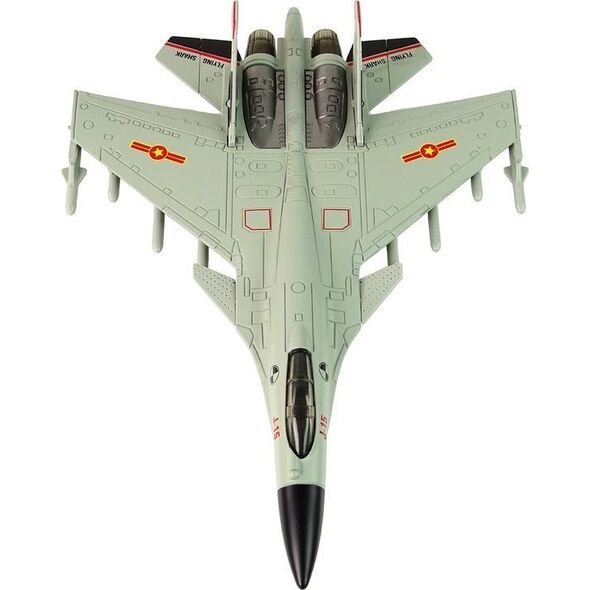 LeanToys Samolot Myśliwski Napęd Frykcyjny 1:72 Szary 13882405 5905515357883