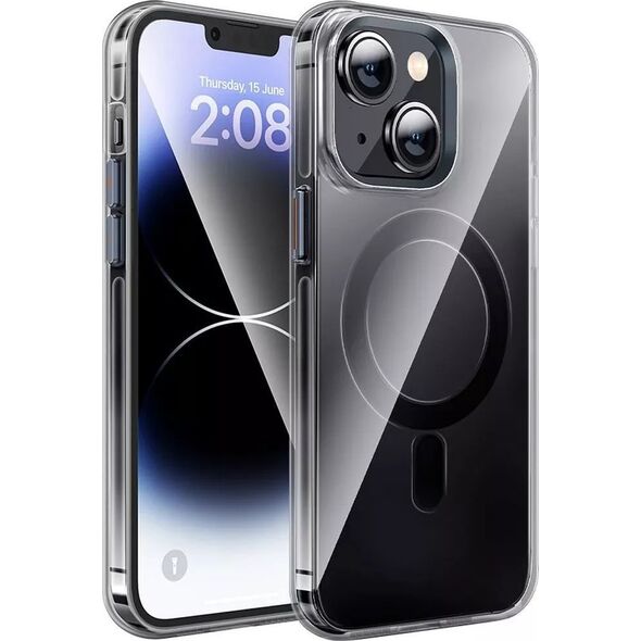 Hoco HOCO futerał kompatybilny z MagSafe AS3 do IPHONE 15 Plus czarny transparentny 13883411 6942007606486
