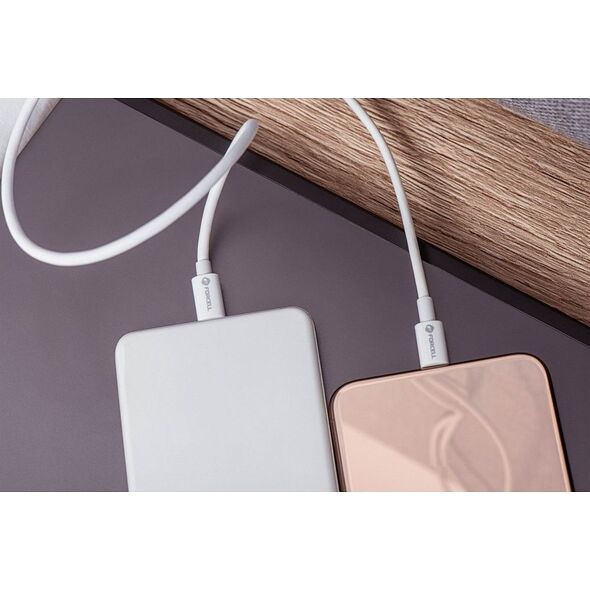 Kabel USB ForCell FORCELL F-ENERGY C338 kabel Typ C do Typ C PD QC4.0 3A 60W 3 m biały 13886391 5903396219610