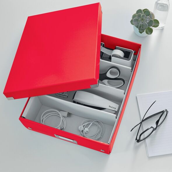 Leitz PUD�O Z PRZEGR�DKAMI LEITZ CS A4 red 13888582 4002432135561