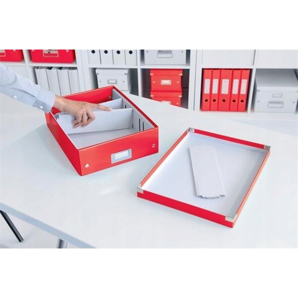 Leitz PUD�O Z PRZEGR�DKAMI LEITZ CS A4 red 13888582 4002432135561
