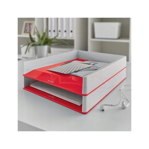 Leitz P�ka na dok WOW Dual czerwony metalic 13888591 4002432135233
