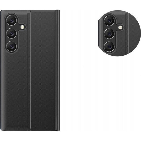 Hurtel Etui New Sleep View Case z klapką i podstawką na Samsung Galaxy A35 - czarne 13907687 5907769360749