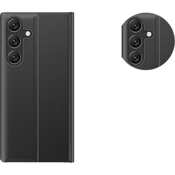 Hurtel Etui New Sleep View Case z klapką i podstawką na Samsung Galaxy A55 - czarne 13907690 5907769360756