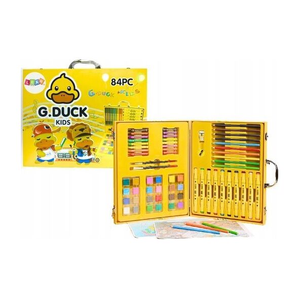 LeanToys Zestaw Artystyczny W Walizce Kaczka Żółta 84 El 13920188 5905991026785