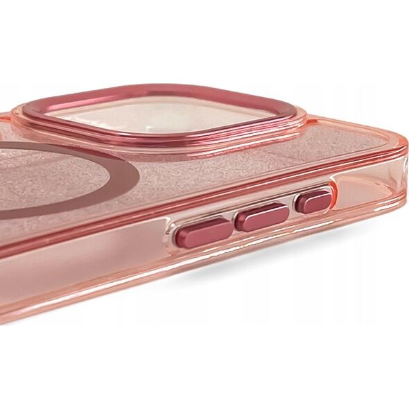 Hurtel Etui Glitter Case MagSafe na iPhone 16 - różowe z brokatem 13921437 5907769363931