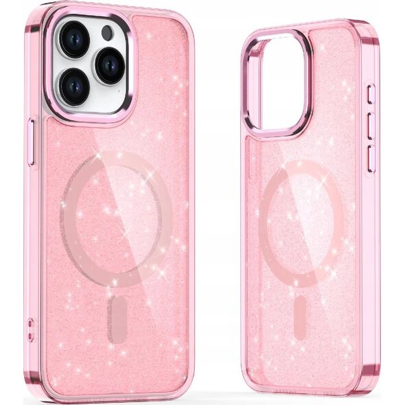 Hurtel Etui Glitter Case MagSafe na iPhone 16 Pro Max - różowe z brokatem 13921440 5907769363962