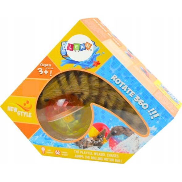LeanToys Piłka z Puszystą Fretką Ogon Zabawka Interaktywna Do Kąpieli 13926919 5905991028314