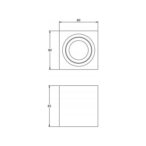 Lampa sufitowa GTV Aveiro OS-AV8085KW1-10 plafon lampa sufitowa 1x20W GU10 biały 13929682 5902801243646
