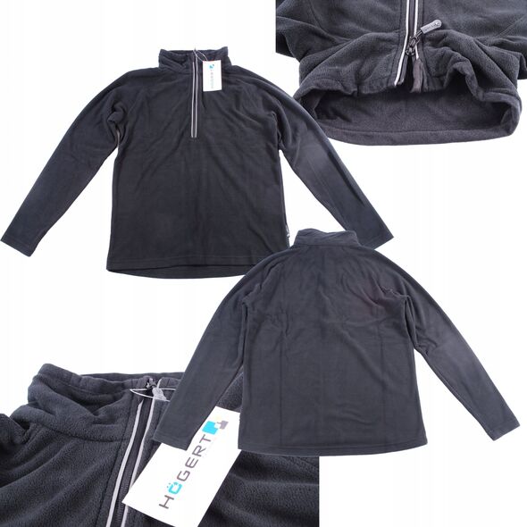 Bluza polarowa GTV Hoegert HT5K374-2XL EDER z zamkiem 3/4 czarna 2XL 13929804 5902801204333